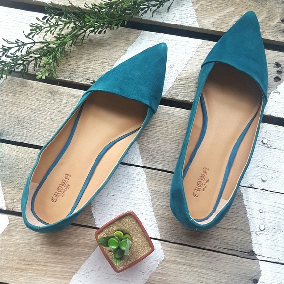 Crown Vintage Shoes - Crown Vintage Pointed Toe Noelle Suede Flats